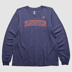 Atlanta Hawks 2000s Long Sleeve T-shirt Navy Vintage | Adidas discount