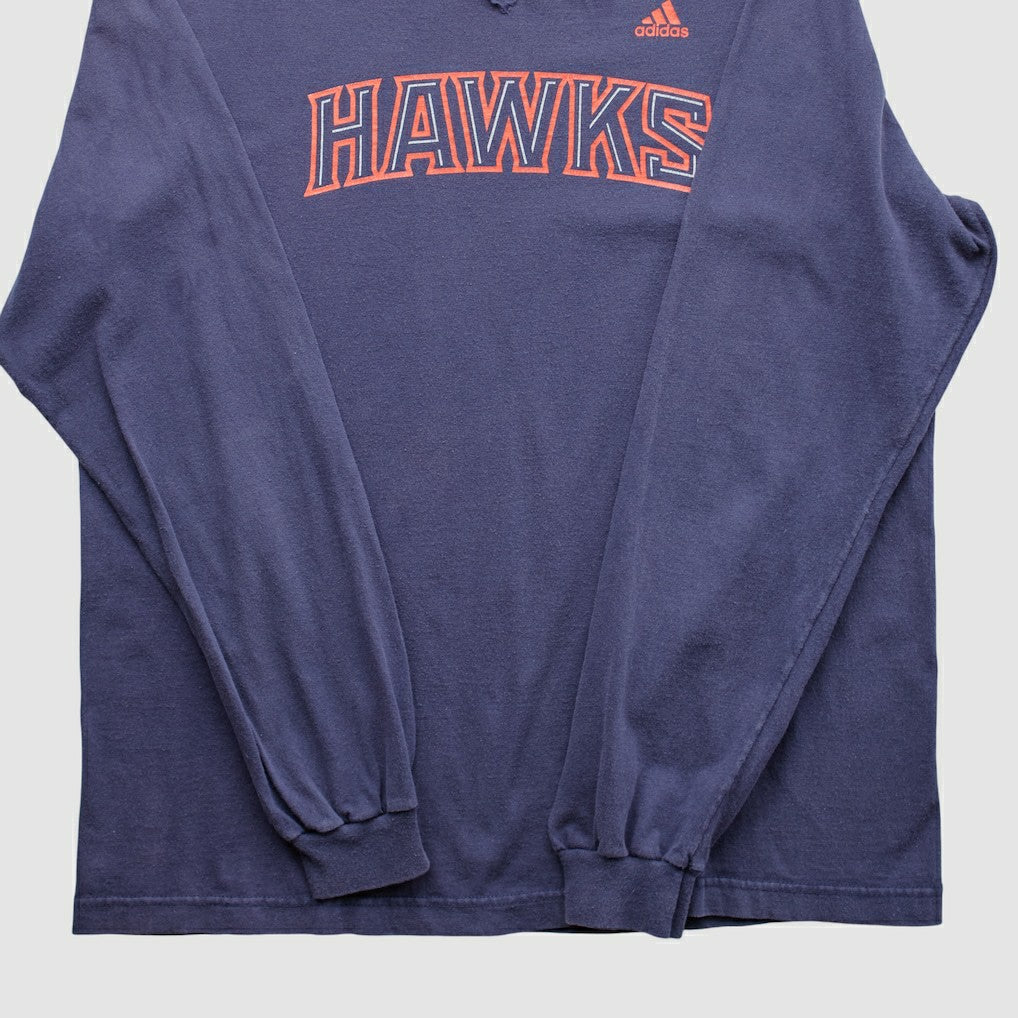 Atlanta Hawks 2000s Long Sleeve T-shirt Navy Vintage | Adidas discount