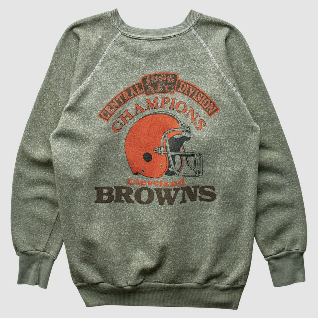 Fanatics Cleveland Browns 1986 Pullover Sweatshirt Olive Vintage