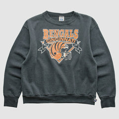 Fanatics Cincinnati Bengals Logo 7 80s Pullover Sweatshirt Charcoal Vintage