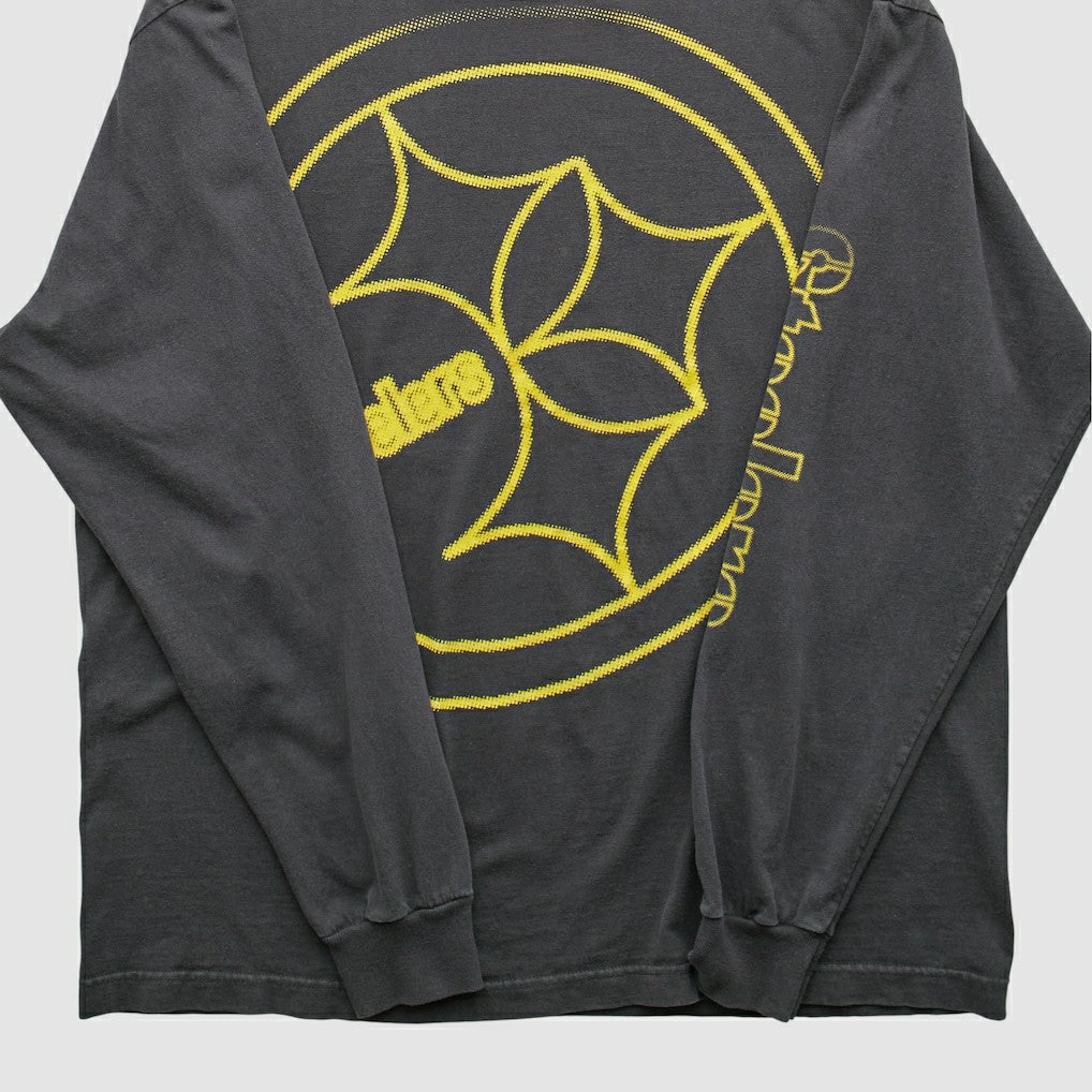 Fanatics Pittsburgh Steelers Reebok 2000s Long Sleeve T-shirt Charcoal Vintage