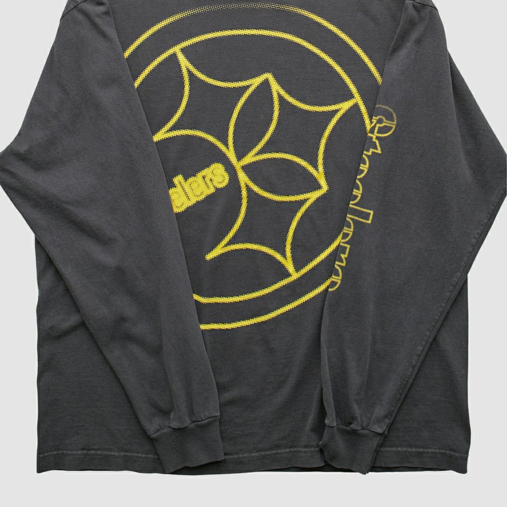 Fanatics Pittsburgh Steelers Reebok 2000s Long Sleeve T-shirt Charcoal Vintage