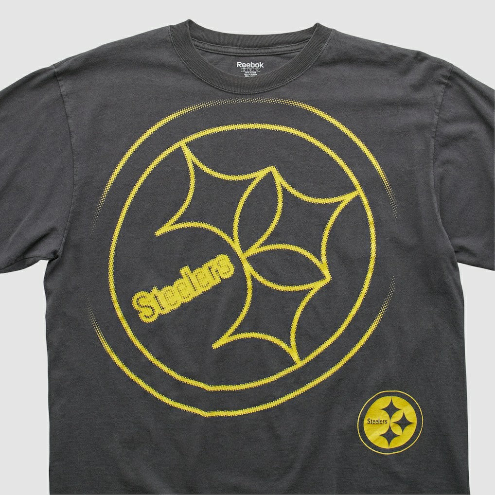 Fanatics Pittsburgh Steelers Reebok 2000s Long Sleeve T-shirt Charcoal Vintage