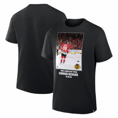 Connor Bedard Chicago Blackhawks Legacy Milestone T-Shirt - Black - NHL 203608174
