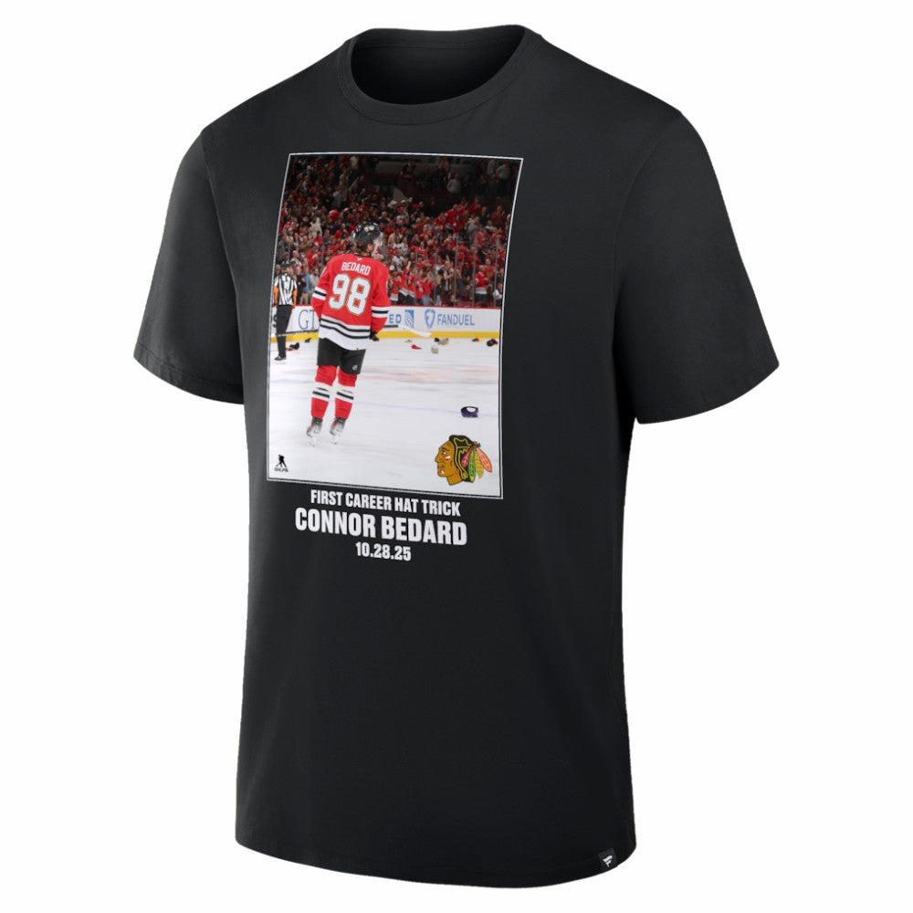 Connor Bedard Chicago Blackhawks Legacy Milestone T-Shirt - Black - NHL 203608174