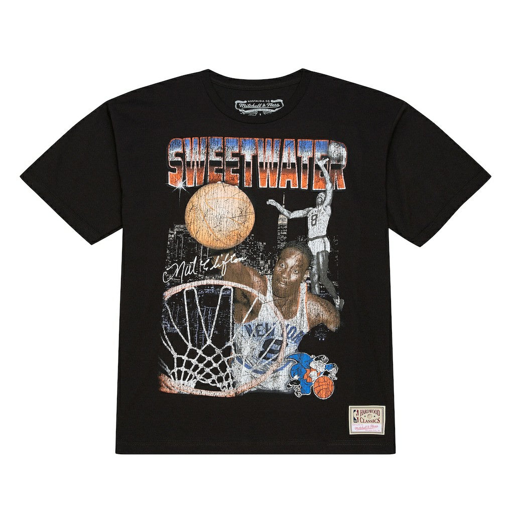 Nathaniel Clifton New York Knicks 75th Anniversary Pioneers Player T-Shirt Black | Mitchell & Ness for sale