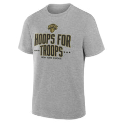 New York Knicks Hoops For Troops T-Shirt Gray