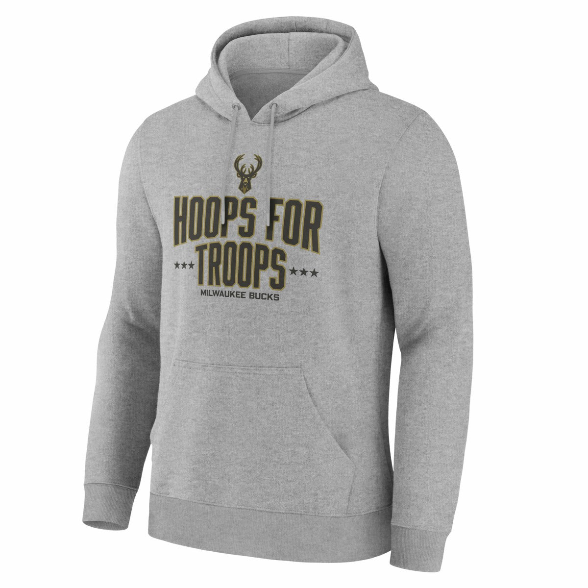 Milwaukee Bucks Hoops For Troops Hoodie Gray