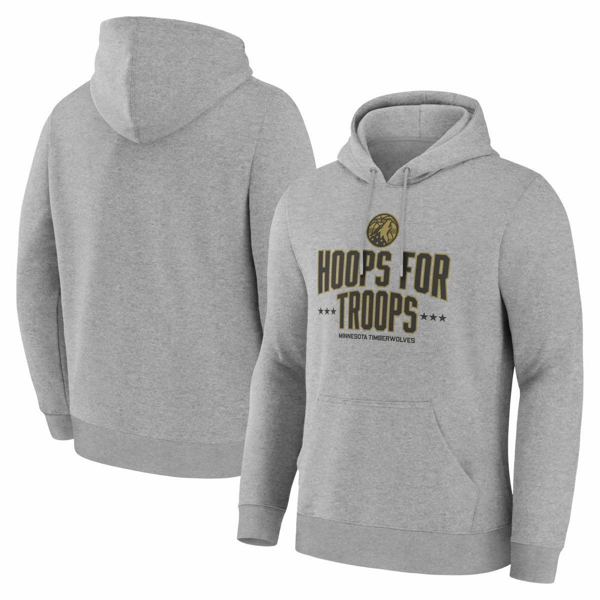 Minnesota Timberwolves Hoops For Troops Hoodie Gray