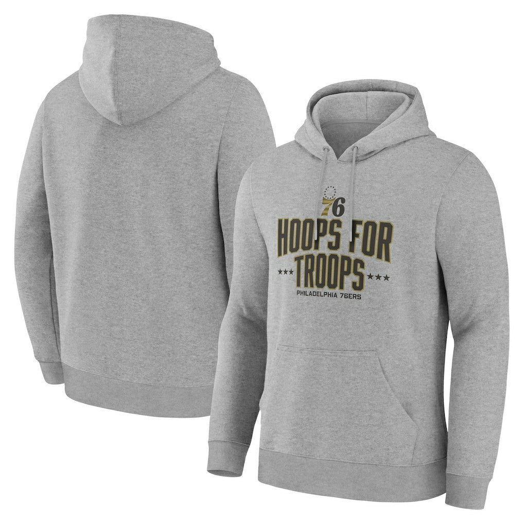 Philadelphia 76ers Hoops For Troops Hoodie Gray
