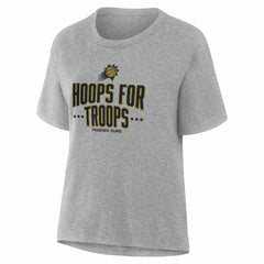 Phoenix Suns Women's Hoops For Troops T-Shirt Gray