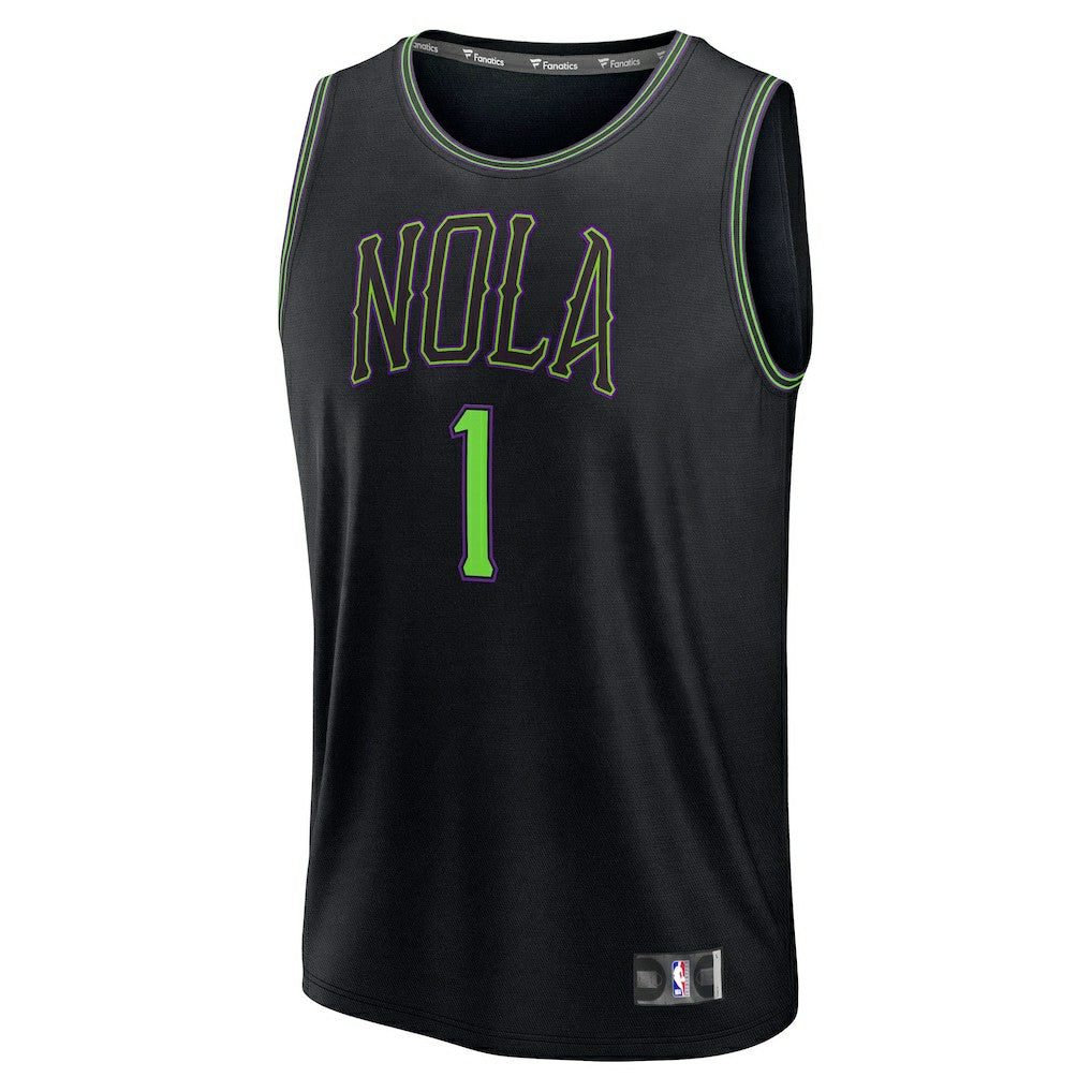 Zion Williamson New Orleans Pelicans 2025/26 City Edition Fast Break Jersey Black | Fanatics discount