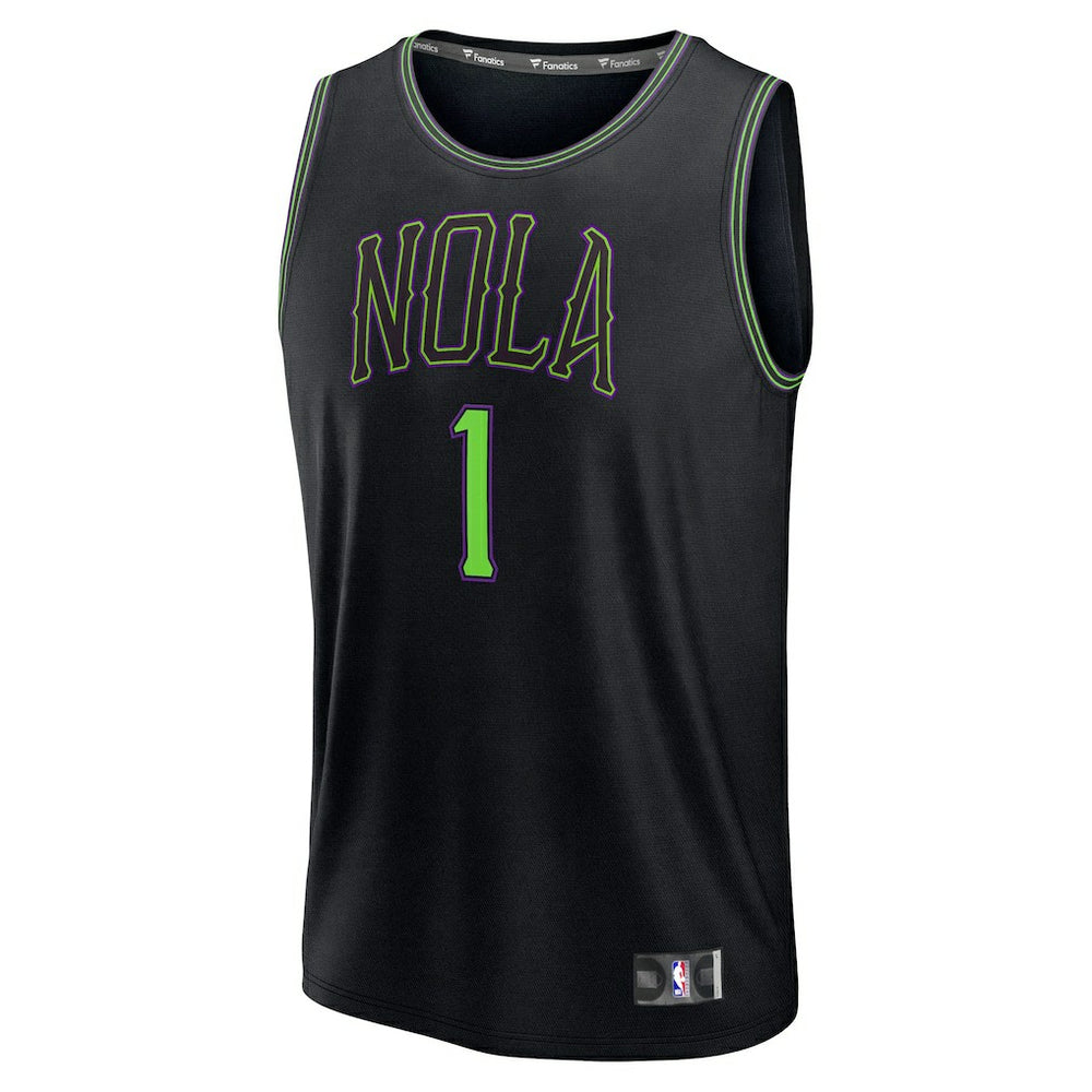 Zion Williamson New Orleans Pelicans 2025/26 City Edition Fast Break Jersey Black | Fanatics discount