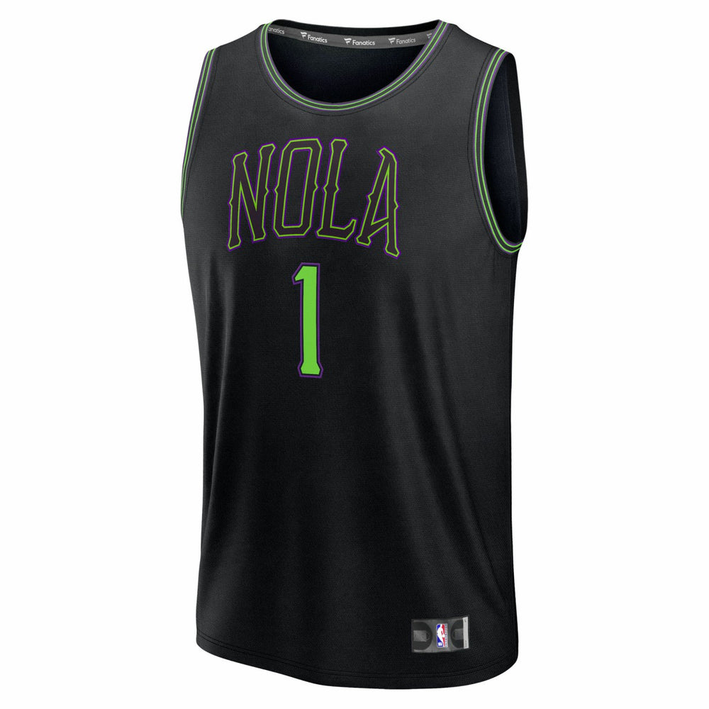 Zion Williamson New Orleans Pelicans Youth 2025/26 City Edition Fastbreak Jersey Black | Fanatics