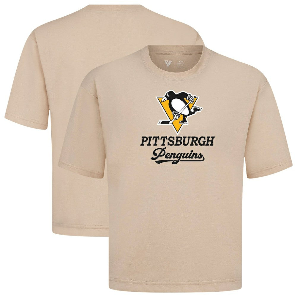 Pittsburgh Penguins Levelwear Team Surge Luxe Signature Knit T-Shirt - Khaki - NHL 203613890