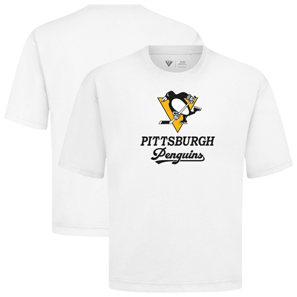 Pittsburgh Penguins Levelwear Team Surge Luxe Signature Knit T-Shirt - White - NHL 203613891