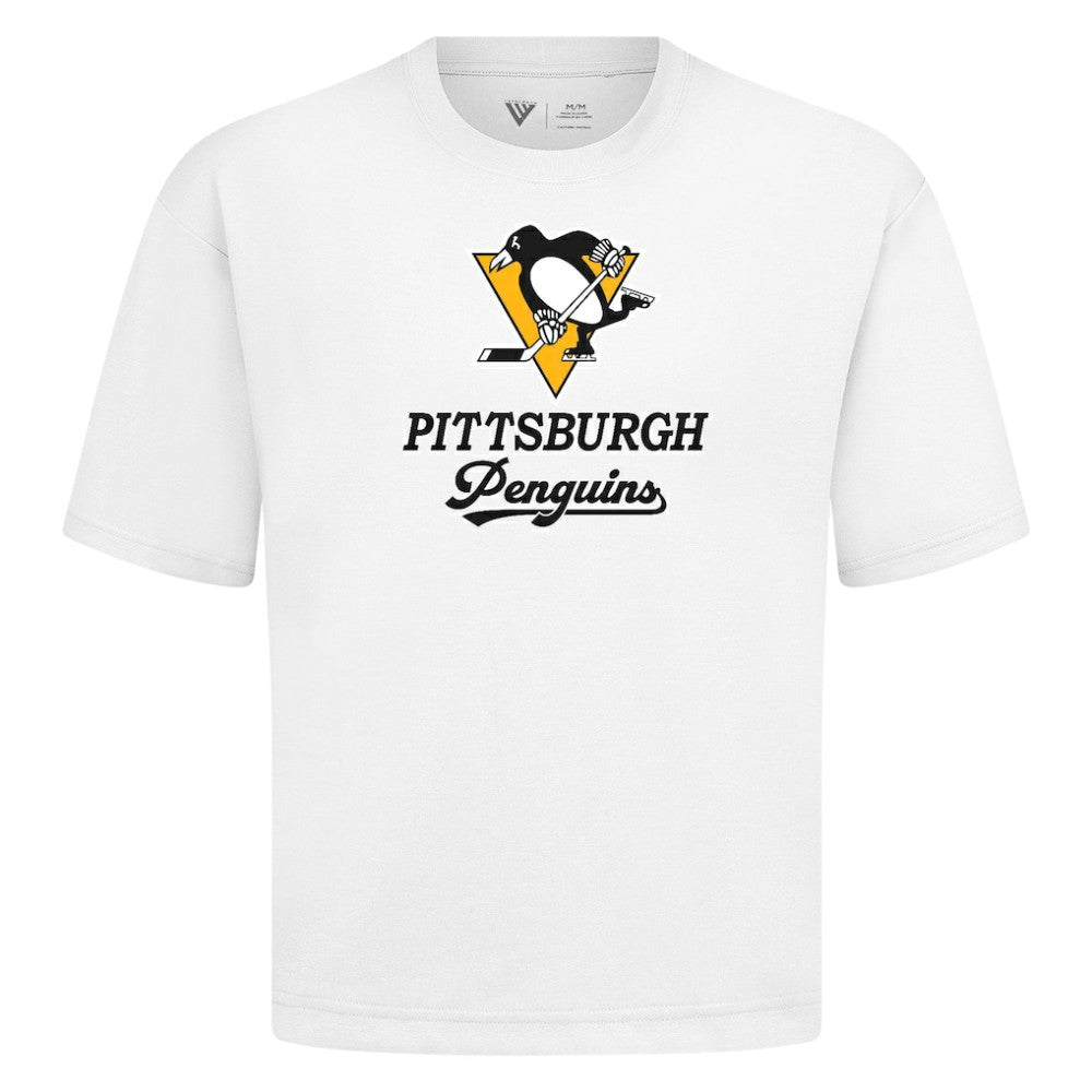 Pittsburgh Penguins Levelwear Team Surge Luxe Signature Knit T-Shirt - White - NHL 203613891
