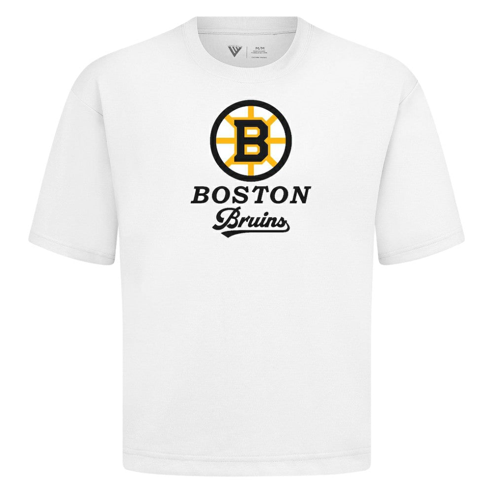 Boston Bruins Levelwear Team Surge Luxe Signature Knit T-Shirt - White - NHL 203613894