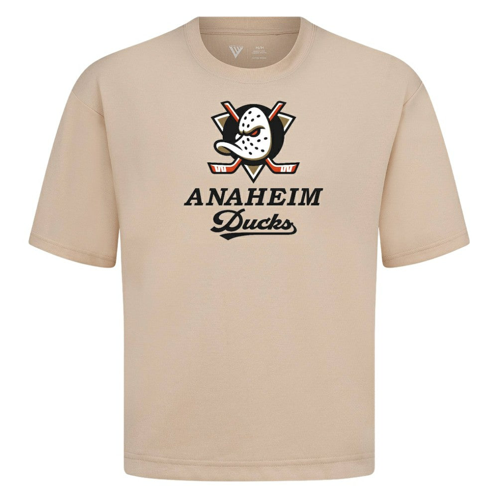 Anaheim Ducks Levelwear Team Surge Luxe Signature Knit T-Shirt - Khaki - NHL 203613896