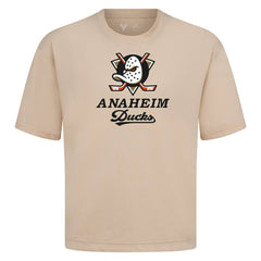 Anaheim Ducks Levelwear Team Surge Luxe Signature Knit T-Shirt - Khaki - NHL 203613896