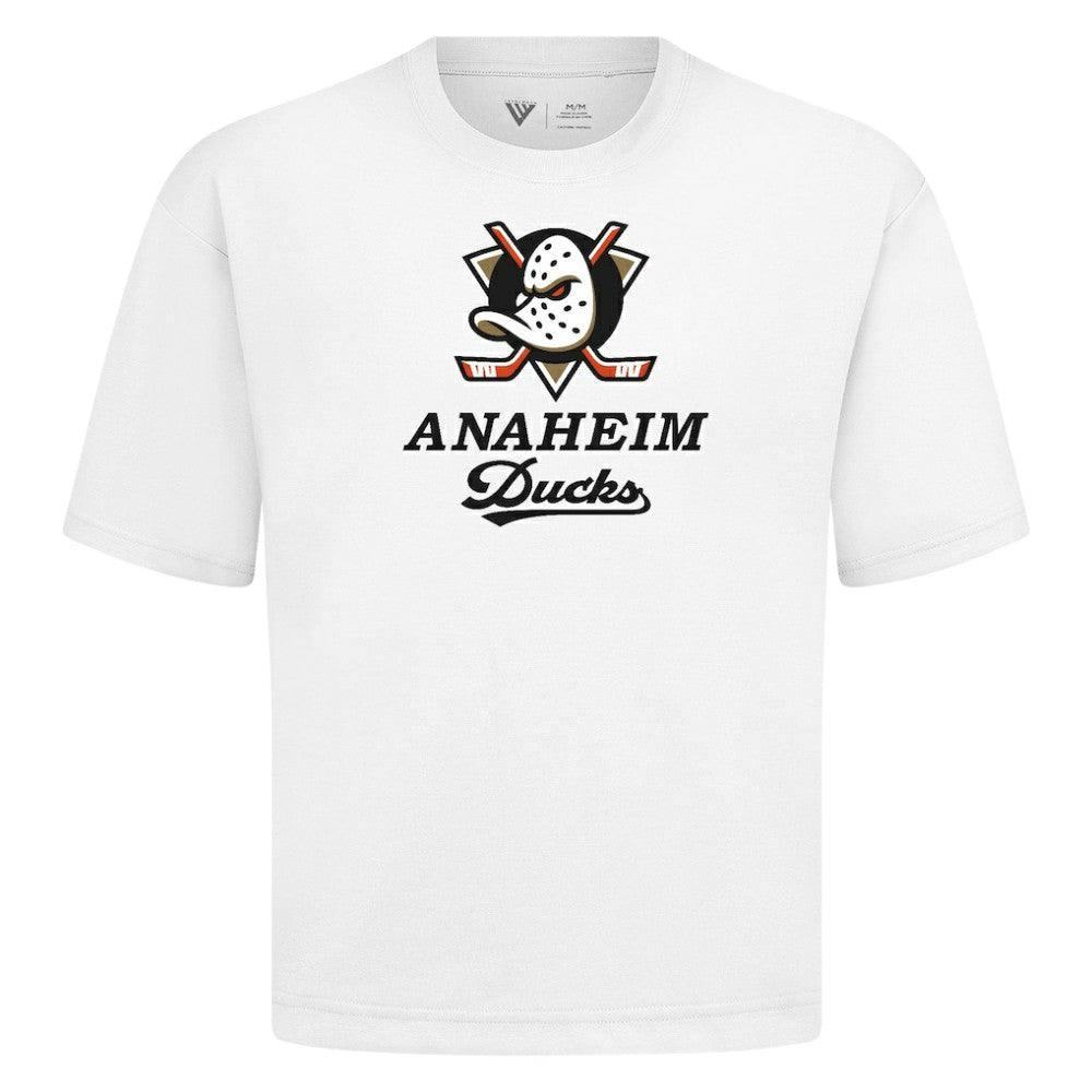 Anaheim Ducks Levelwear Team Surge Luxe Signature Knit T-Shirt - White - NHL 203613897