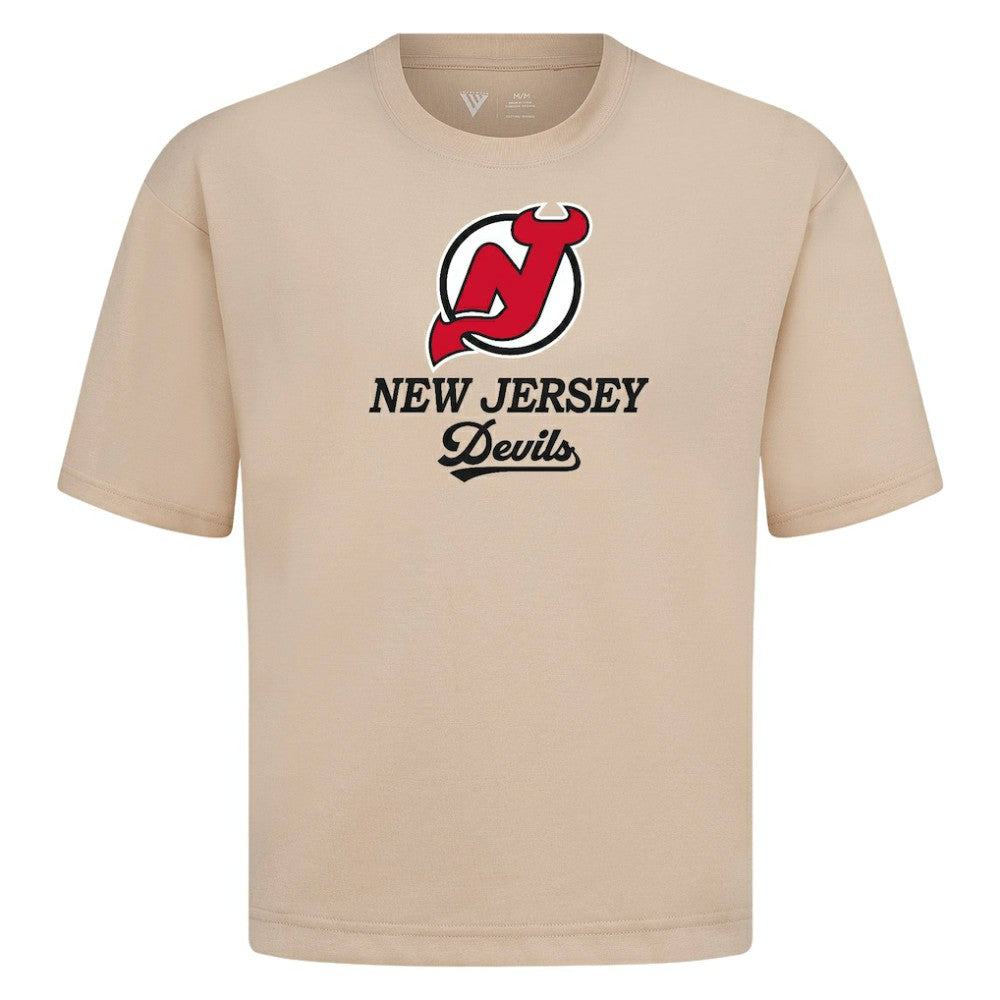 New Jersey Devils Levelwear Team Surge Luxe Signature Knit T-Shirt - Khaki - NHL 203613899