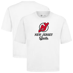 New Jersey Devils Levelwear Team Surge Luxe Signature Knit T-Shirt - White - NHL 203613900