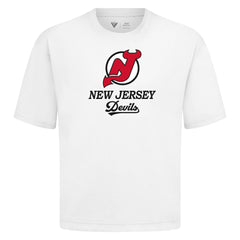 New Jersey Devils Levelwear Team Surge Luxe Signature Knit T-Shirt - White - NHL 203613900