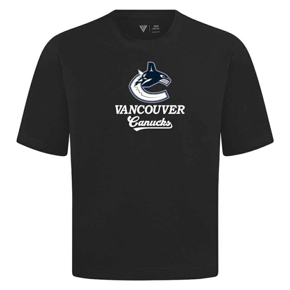 Vancouver Canucks Levelwear Team Surge Luxe Signature Knit T-Shirt - Black - NHL 203613904