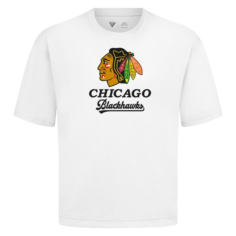 Chicago Blackhawks Levelwear Team Surge Luxe Signature Knit T-Shirt - White - NHL 203613907