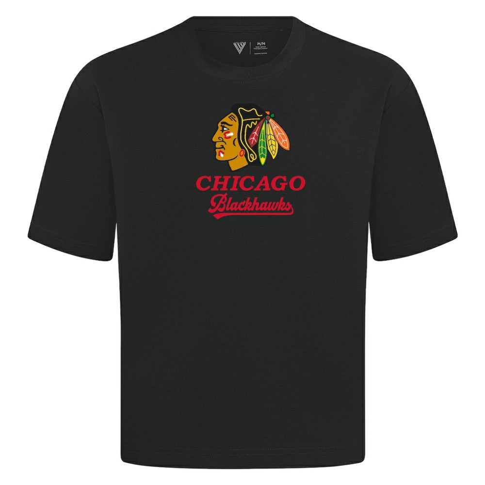 Chicago Blackhawks Levelwear Team Surge Luxe Signature Knit T-Shirt - Black - NHL 203613908