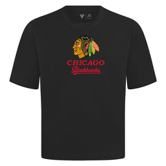 Chicago Blackhawks Levelwear Team Surge Luxe Signature Knit T-Shirt - Black - NHL 203613908