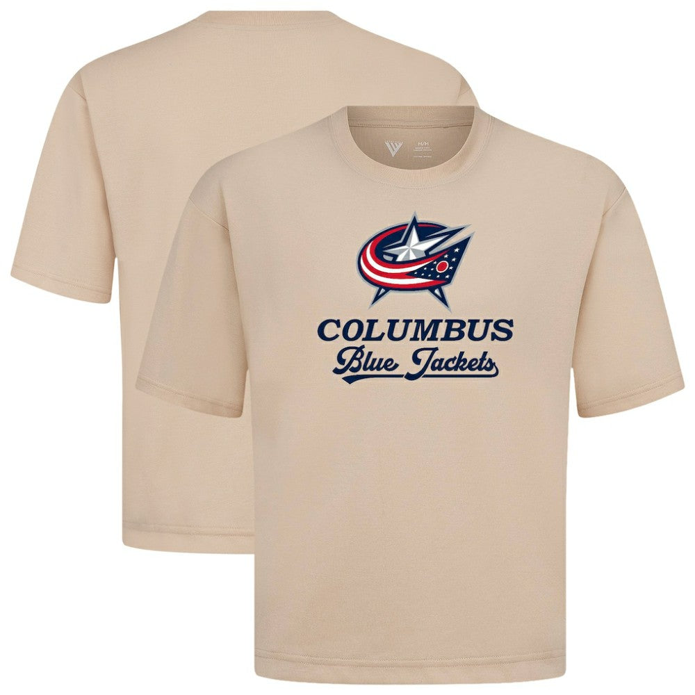 Columbus Blue Jackets Levelwear Team Surge Luxe Signature Knit T-Shirt - Khaki - NHL 203613909