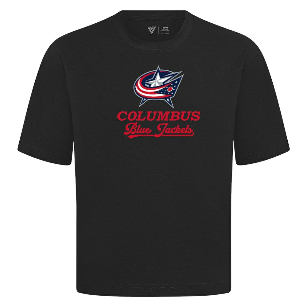 Columbus Blue Jackets Levelwear Team Surge Luxe Signature Knit T-Shirt - Black - NHL 203613913