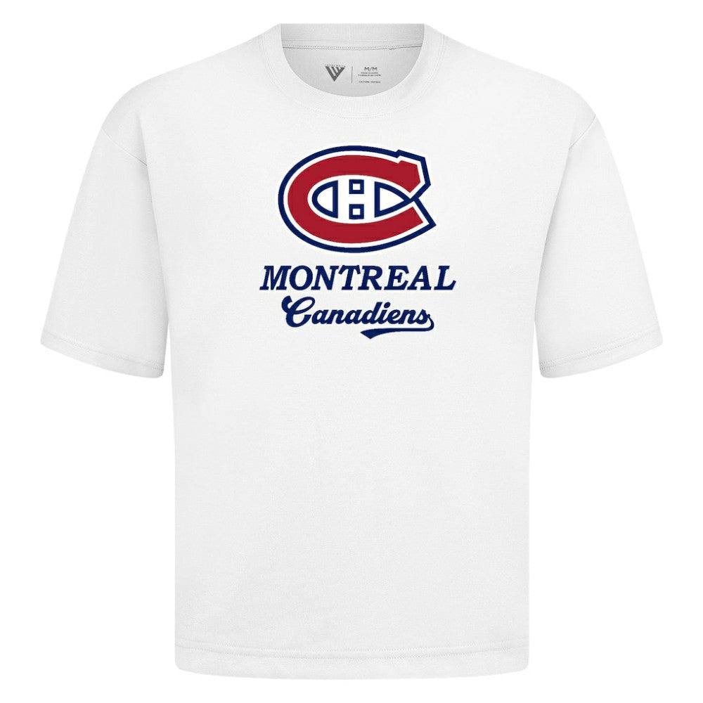 Montreal Canadiens Levelwear Team Surge Luxe Signature Knit T-Shirt - White - NHL 203613914