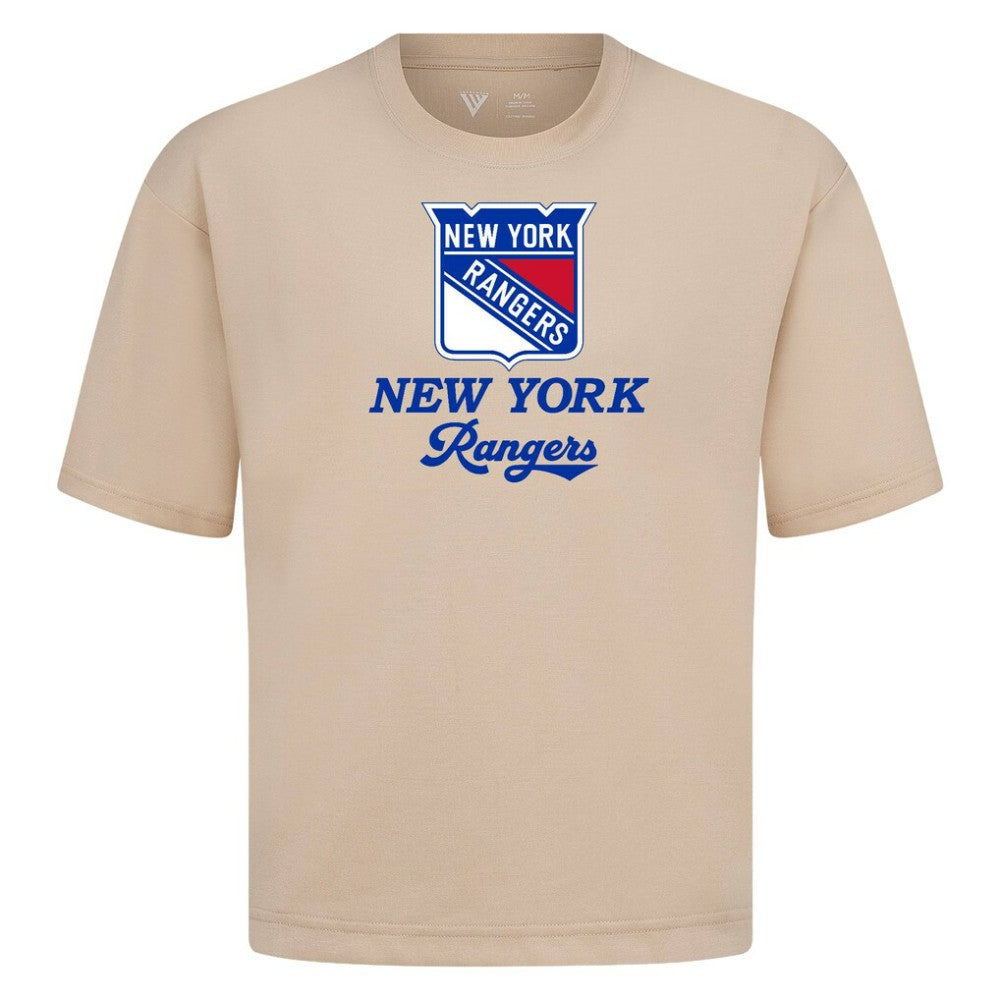 New York Rangers Levelwear Team Surge Luxe Signature Knit T-Shirt - Khaki - NHL 203613920