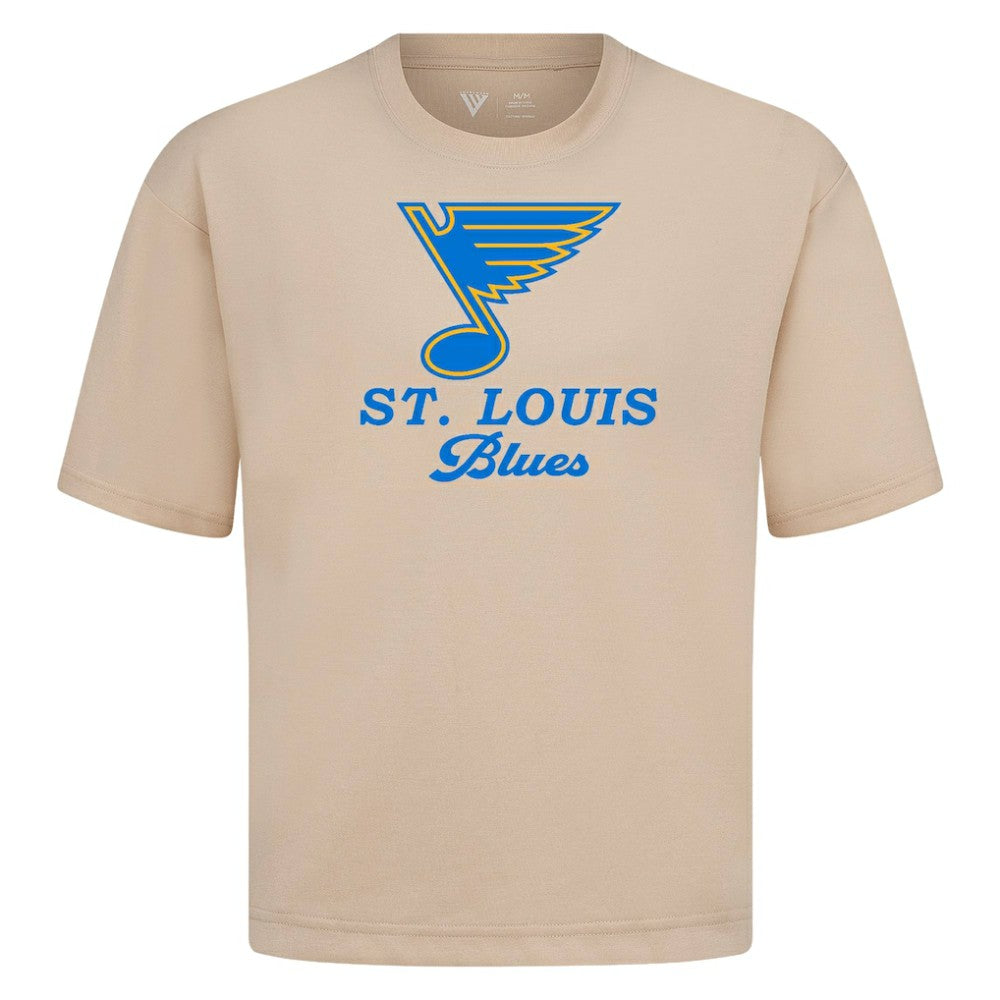St. Louis Blues Levelwear Team Surge Luxe Signature Knit T-Shirt - Khaki - NHL 203613924