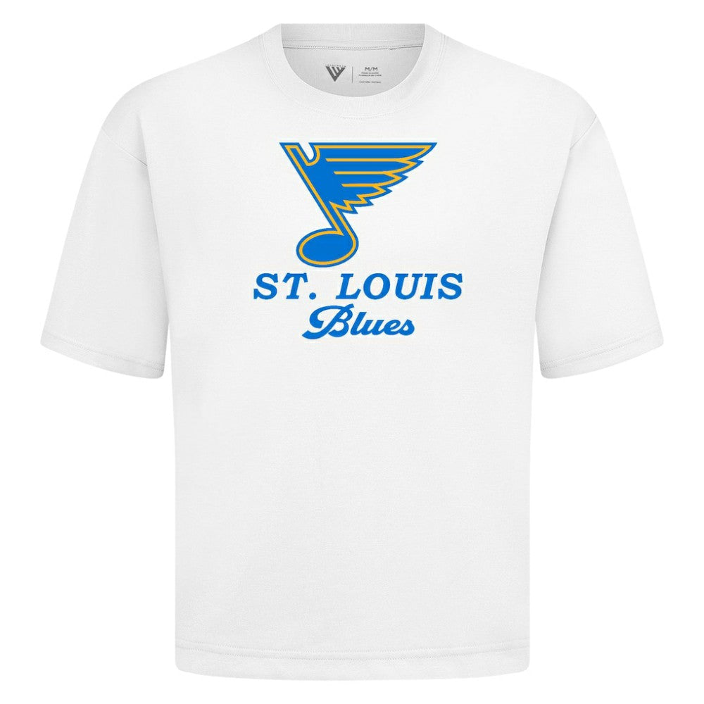 St. Louis Blues Levelwear Team Surge Luxe Signature Knit T-Shirt - White - NHL 203613926