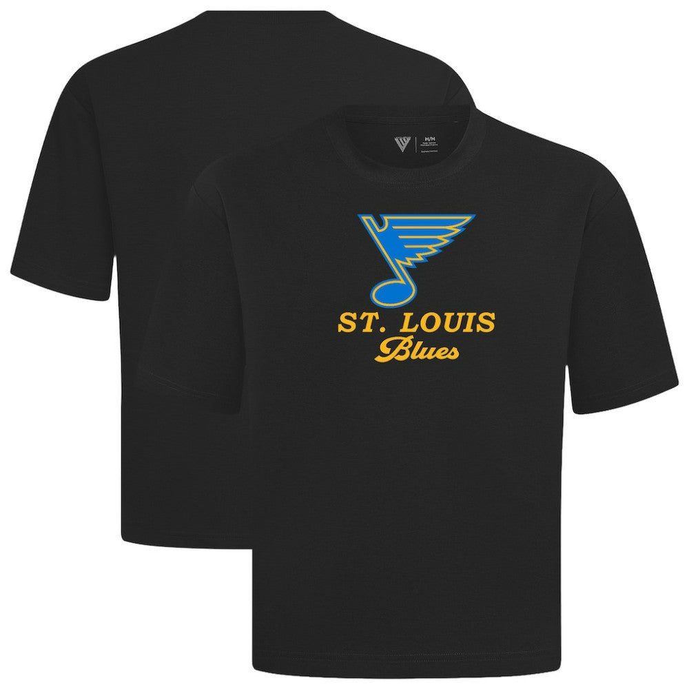St. Louis Blues Levelwear Team Surge Luxe Signature Knit T-Shirt - Black - NHL 203613931