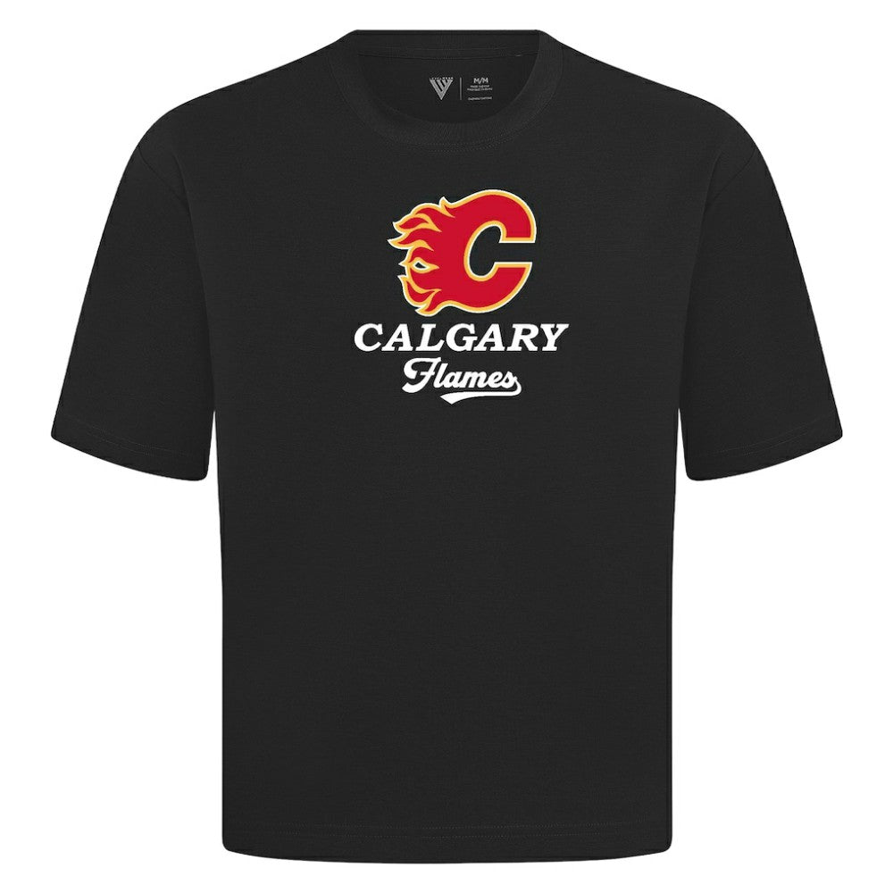 Calgary Flames Levelwear Team Surge Luxe Signature Knit T-Shirt - Black - NHL 203613933