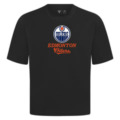 Edmonton Oilers Levelwear Team Surge Luxe Signature Knit T-Shirt - Black - NHL 203613935