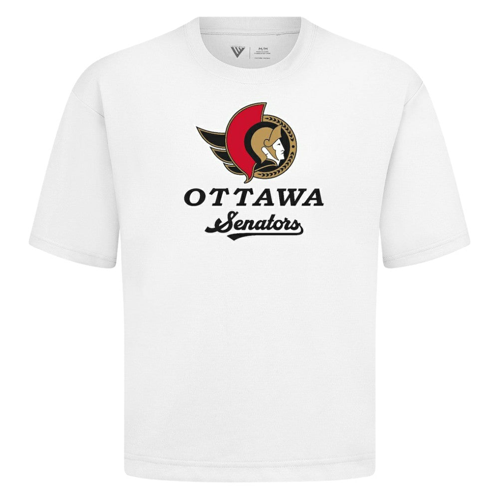 Ottawa Senators Levelwear Team Surge Luxe Signature Knit T-Shirt - White - NHL 203613939