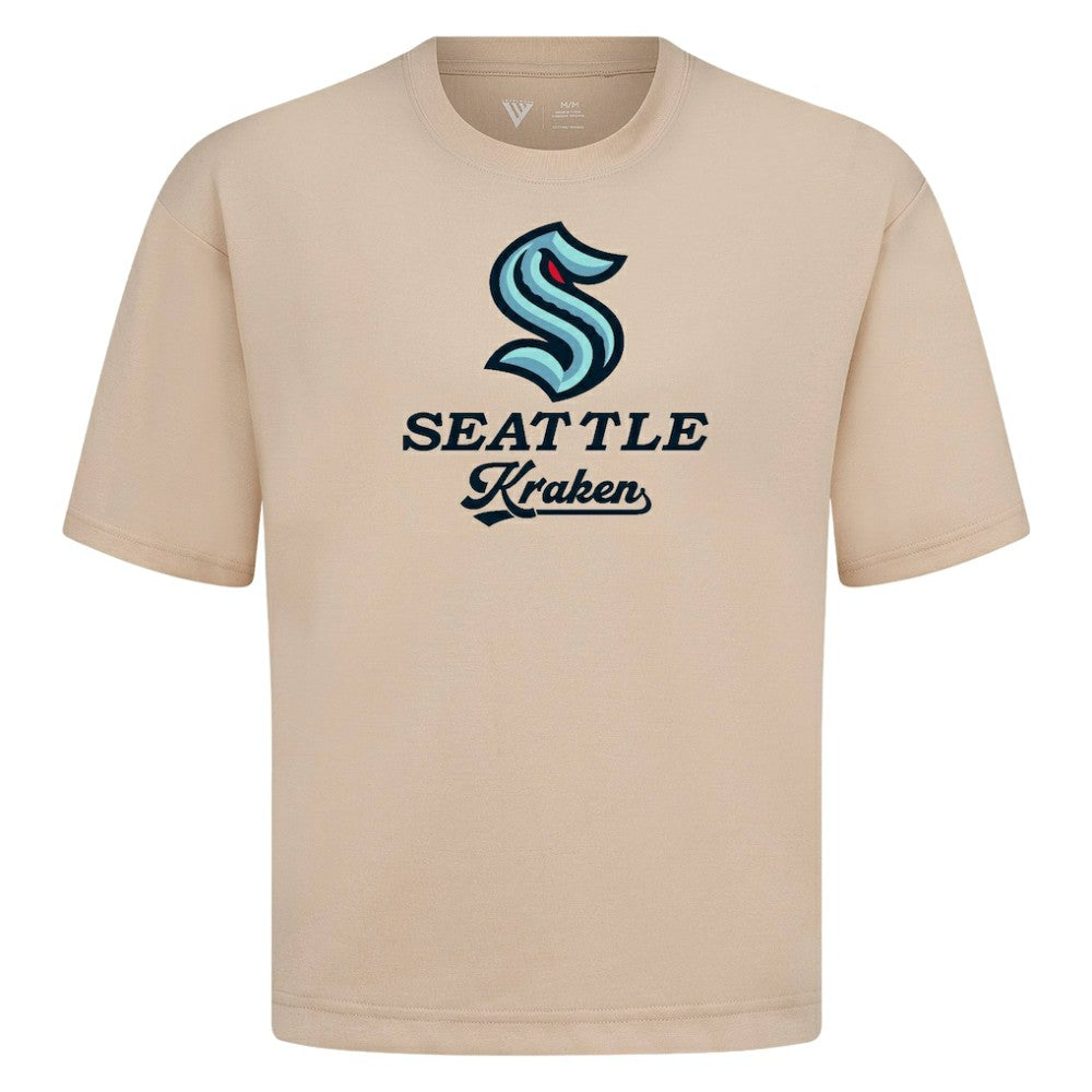 Seattle Kraken Levelwear Team Surge Luxe Signature Knit T-Shirt - Khaki - NHL 203613945