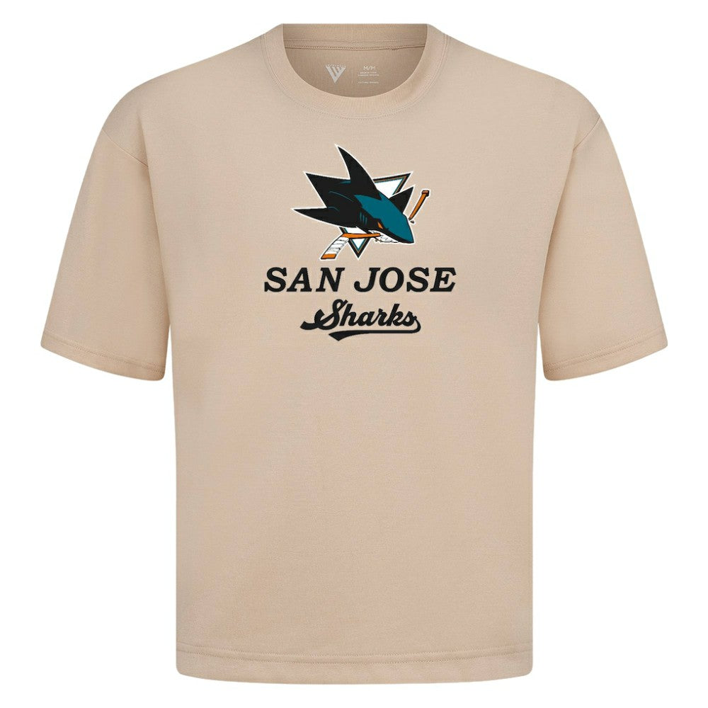 San Jose Sharks Levelwear Team Surge Luxe Signature Knit T-Shirt - Khaki - NHL 203613949