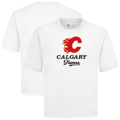 Calgary Flames Levelwear Team Surge Luxe Signature Knit T-Shirt - White - NHL 203613957