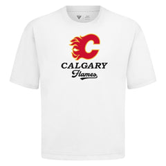 Calgary Flames Levelwear Team Surge Luxe Signature Knit T-Shirt - White - NHL 203613957