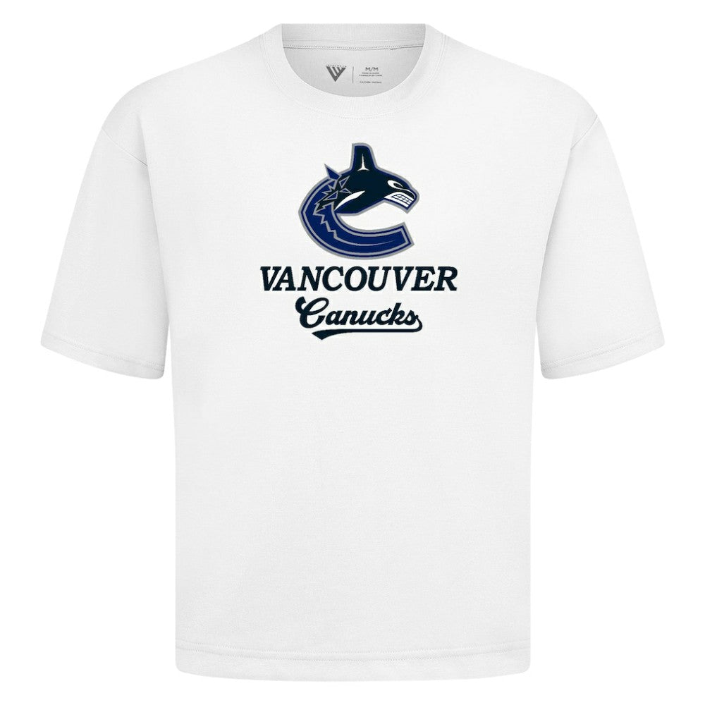 Vancouver Canucks Levelwear Team Surge Luxe Signature Knit T-Shirt - White - NHL 203613973