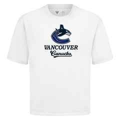 Vancouver Canucks Levelwear Team Surge Luxe Signature Knit T-Shirt - White - NHL 203613973