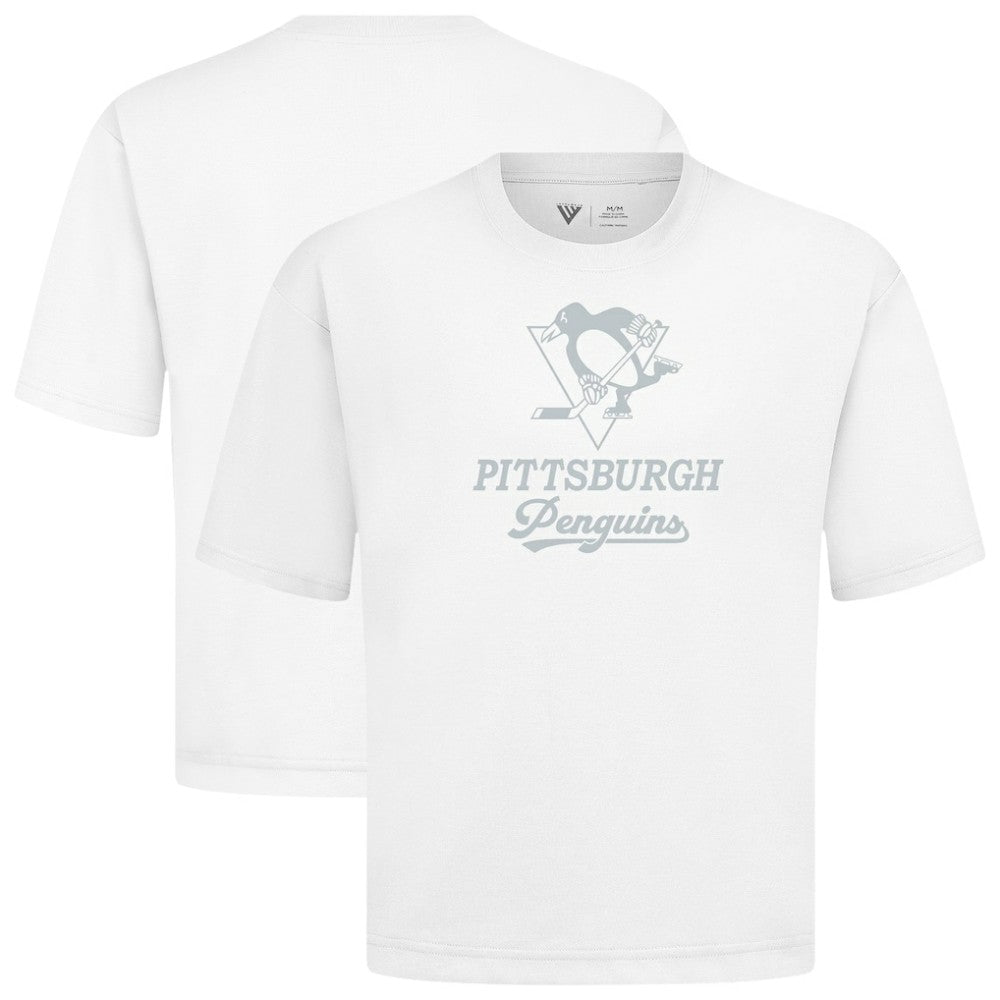 Pittsburgh Penguins Levelwear Shadow Surge Luxe Signature Knit T-Shirt - White - NHL 203613991