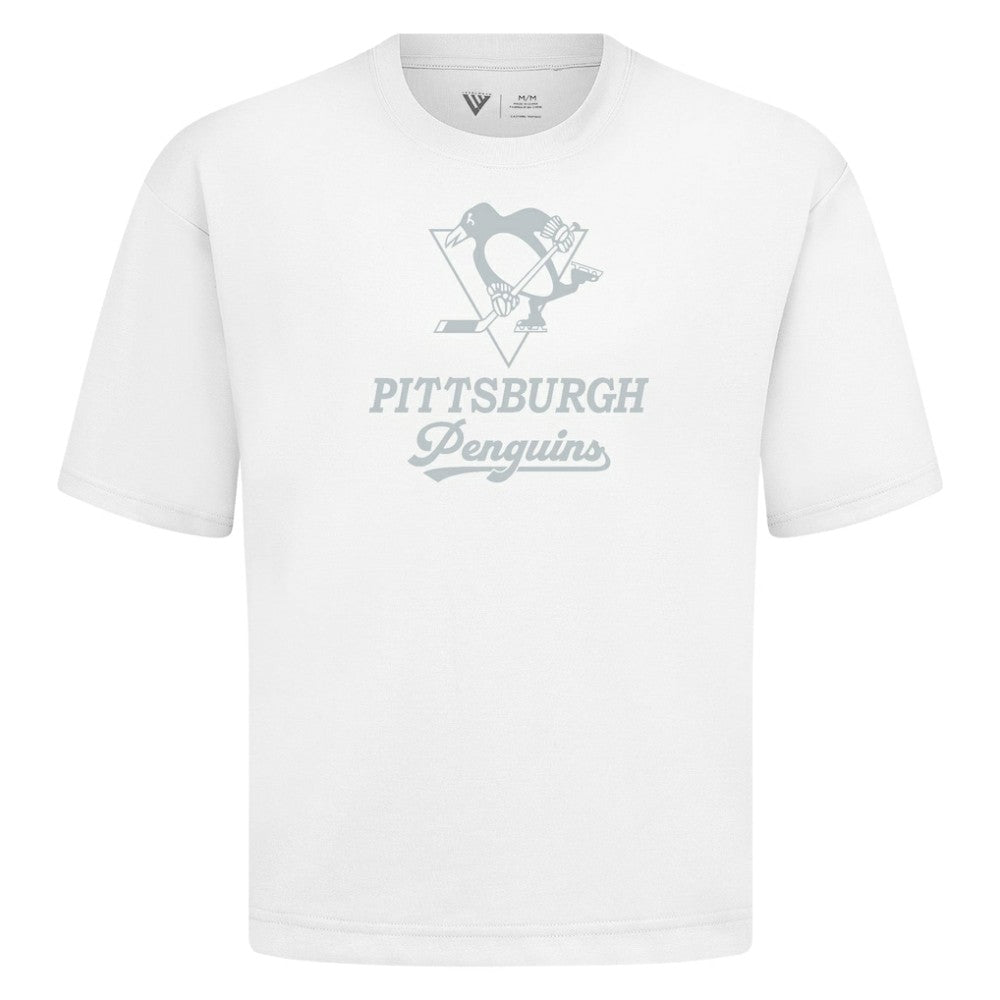 Pittsburgh Penguins Levelwear Shadow Surge Luxe Signature Knit T-Shirt - White - NHL 203613991